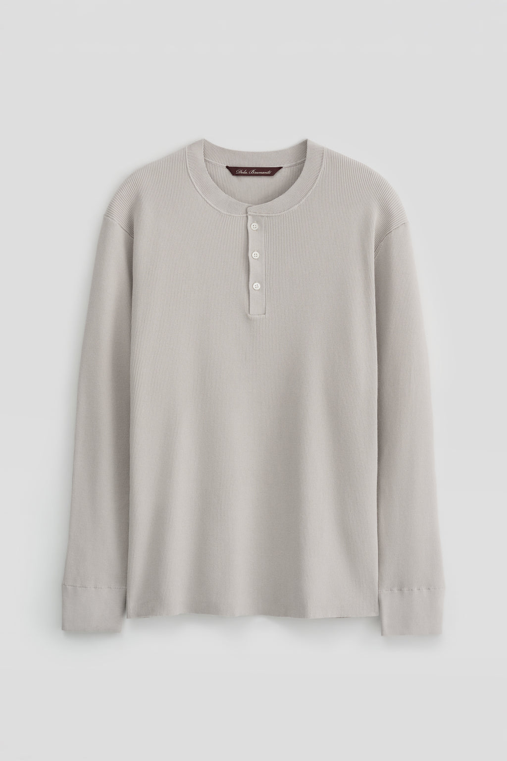 Modern ribbed henley sweater