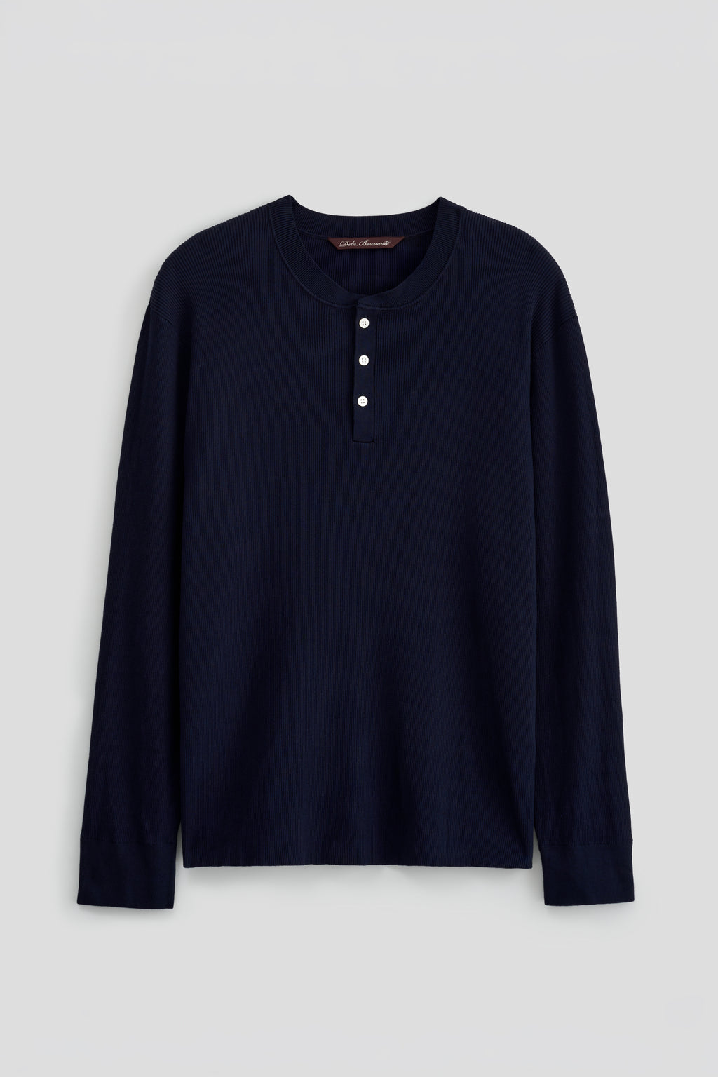 Modern ribbed henley sweater