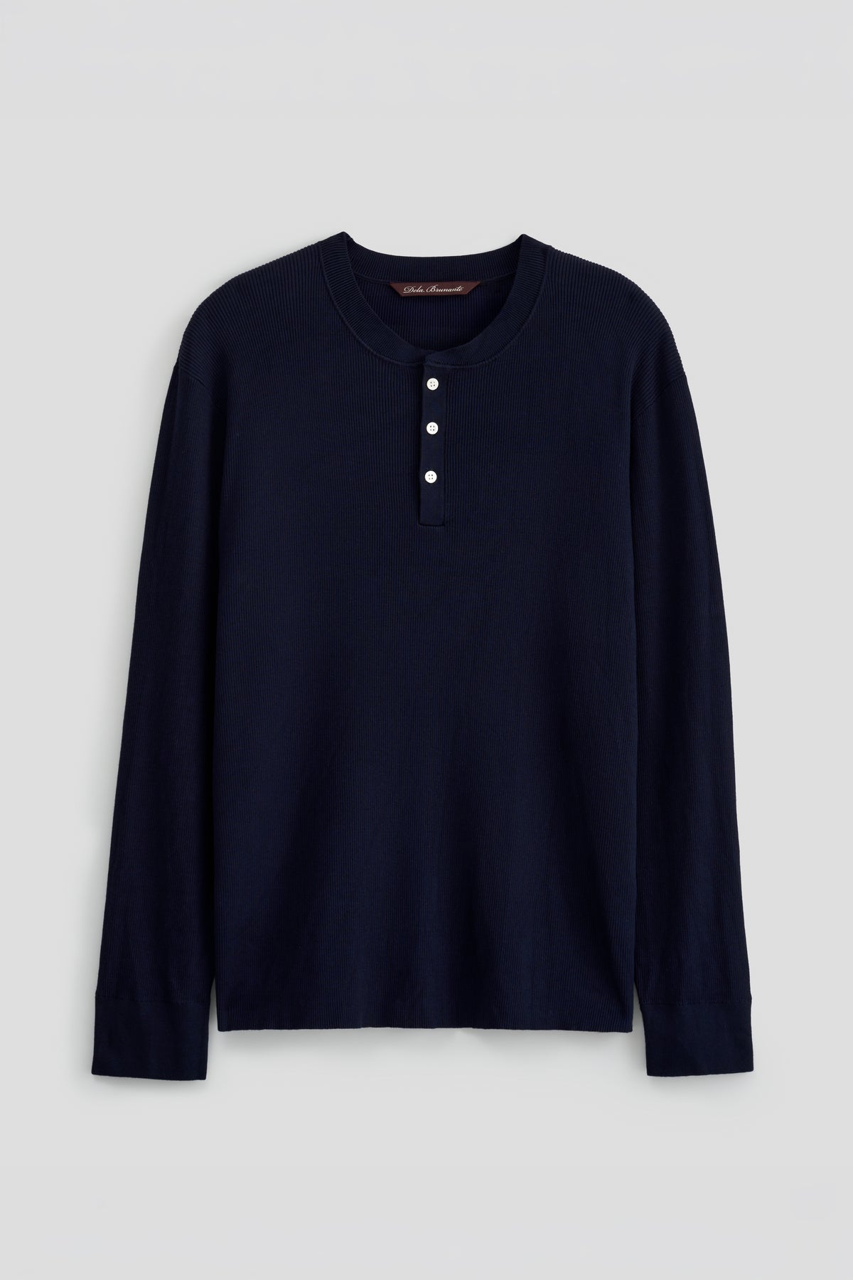Modern ribbed henley sweater